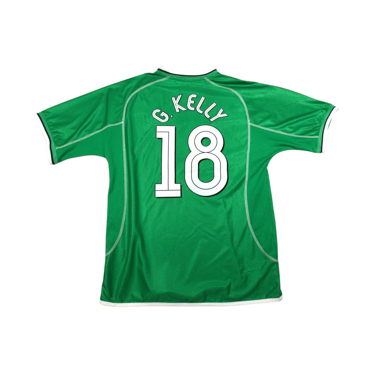 Back of Republic of Ireland shirt printed G. Kelly and number 18
