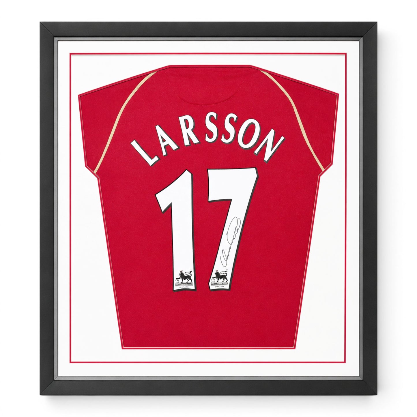 Larsson Framed Signed Manchester United Football Shirt Season 2006/07