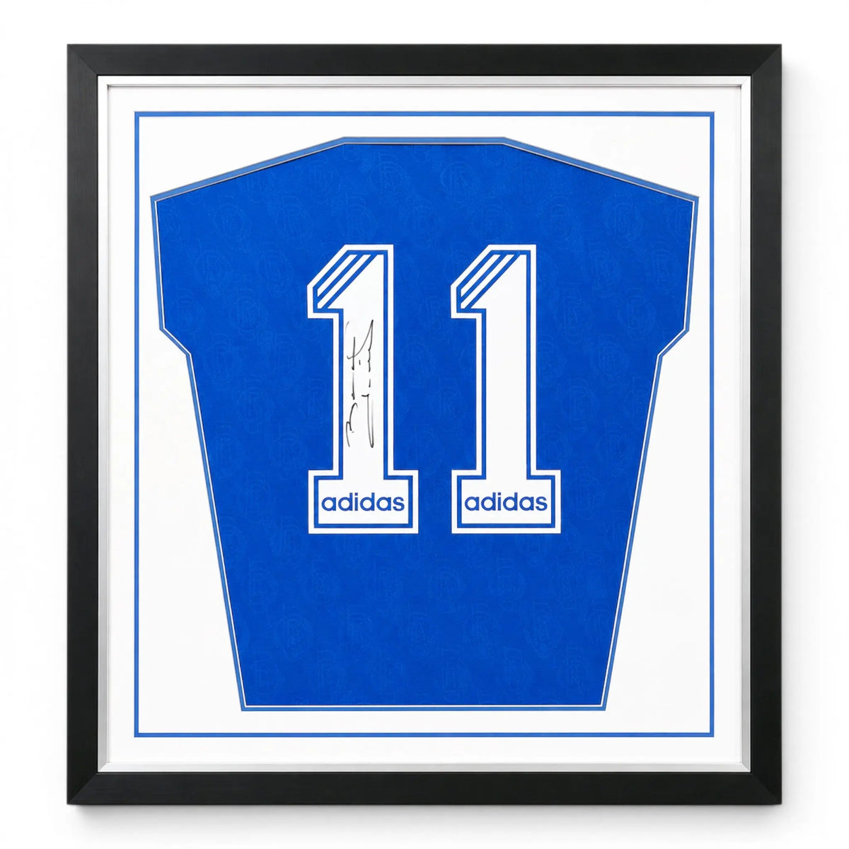 Laudrup Framed Signed Rangers Football Shirt 1994/96 Seasons Forever Vintage