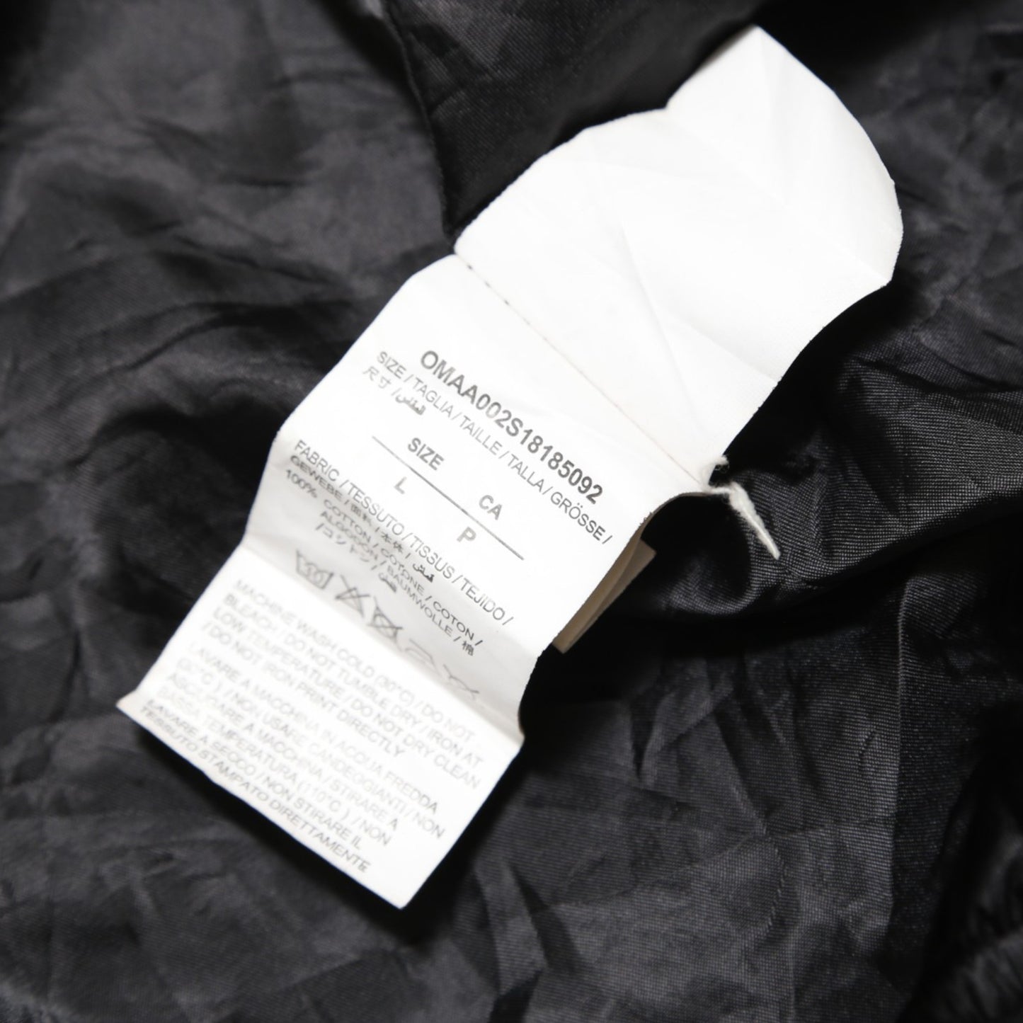 OFF-WHITE Diagonal Outline Logo-Embroidered Wool Varsity Jacket (L)