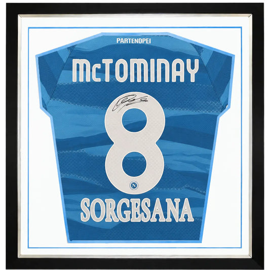 McTominay Framed Signed SSC Napoli Limited Edition Football Shirt 2024/25 Season Forever Vintage