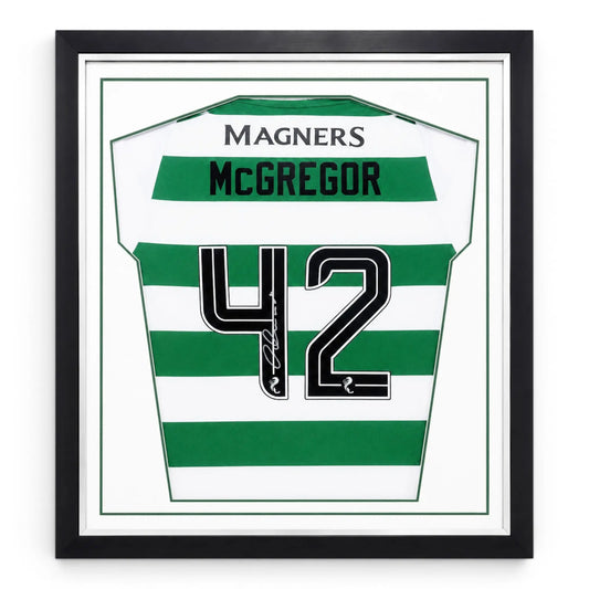 McGregor Framed Signed Celtic Football Shirt 2024/25 Season Forever Vintage