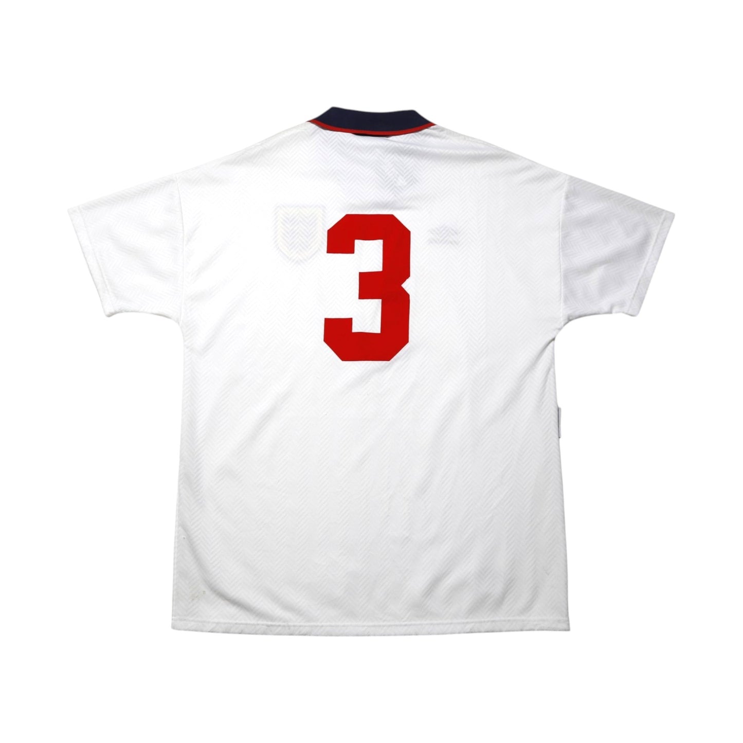 England 1993-95 home shirt back view showing number 3