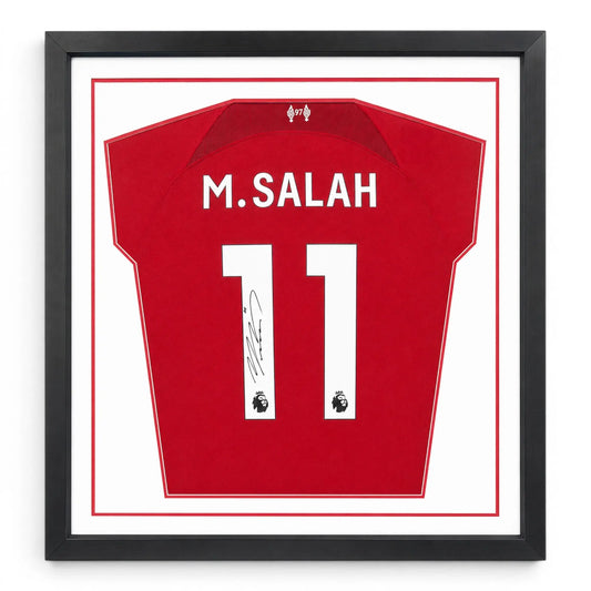 Salah Framed Signed Liverpool Football Shirt 2022/23 Season Forever Vintage