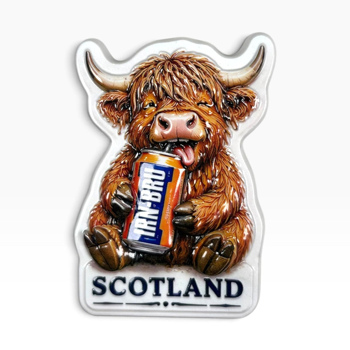 Irn Bru Highland Cow Magnet
