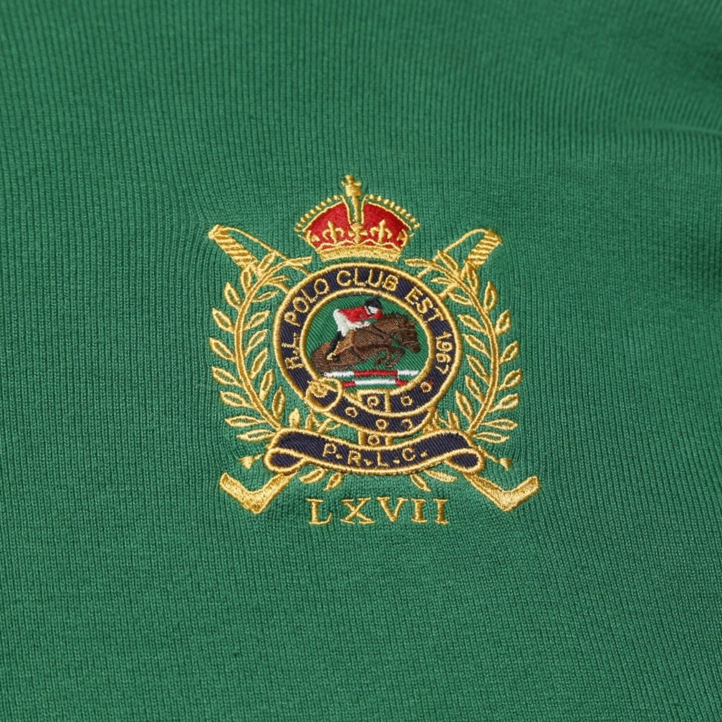 Polo by Ralph Lauren Green Quarter Zip Pullover Sweater (XL)