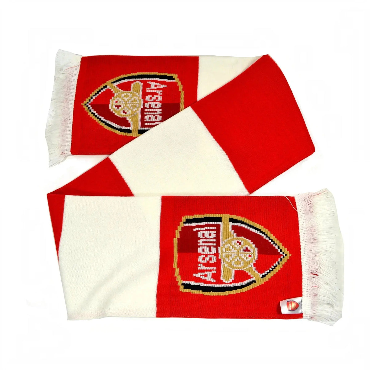 Official Arsenal Bar Scarf Jacquard Knit Scarf Red White - Forever Vintage