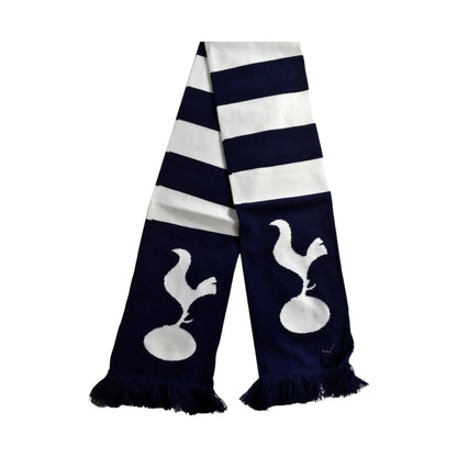 Forever Vintage Tottenham Hotspur jacquard bar scarf in navy and white acrylic with club crest detailing